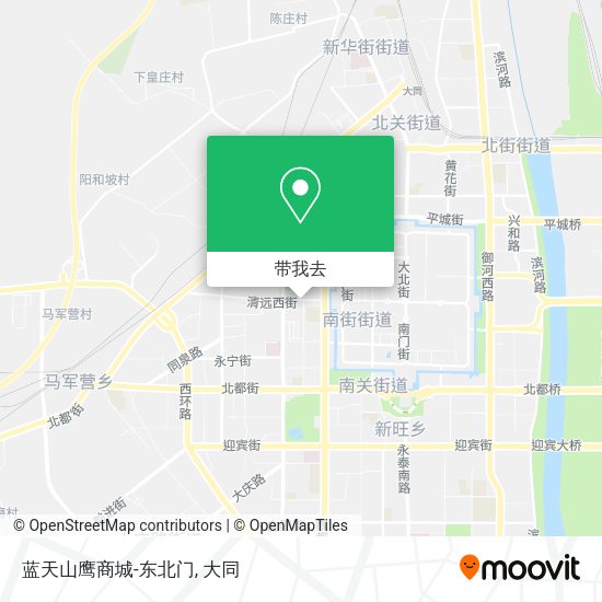 蓝天山鹰商城-东北门地图
