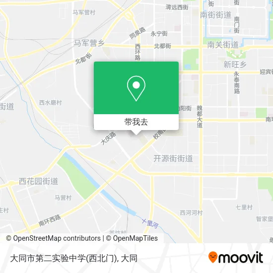 大同市第二实验中学(西北门)地图