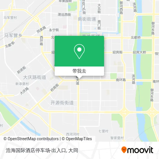浩海国际酒店停车场-出入口地图
