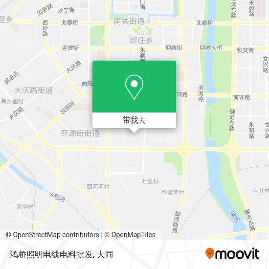 鸿桥照明电线电料批发地图