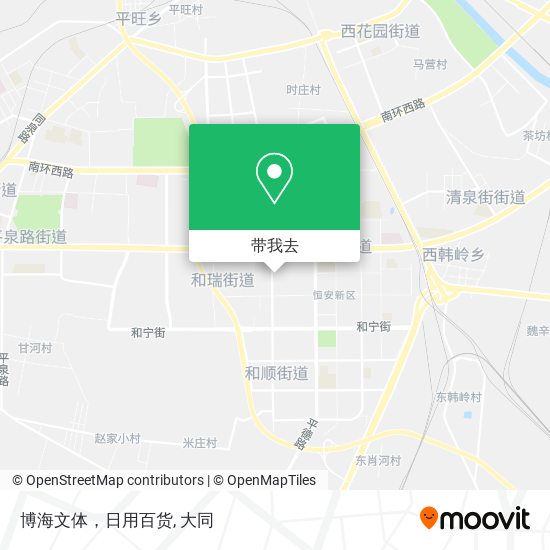 博海文体，日用百货地图