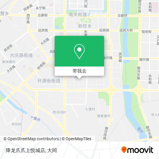 降龙爪爪上悦城店地图