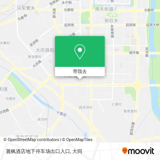 麗枫酒店地下停车场出口入口地图