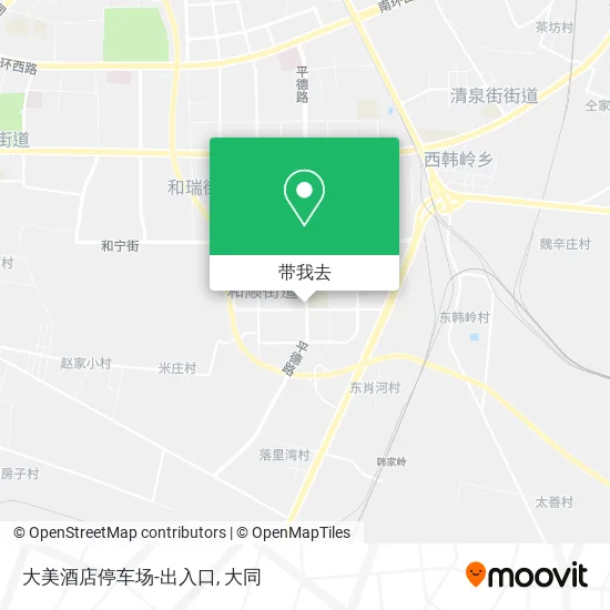 大美酒店停车场-出入口地图