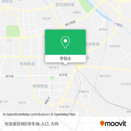 恒安新区R区停车场-入口地图