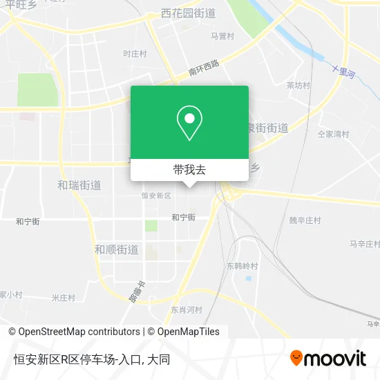 恒安新区R区停车场-入口地图