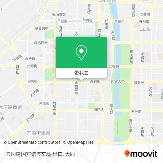 云冈建国宾馆停车场-出口地图
