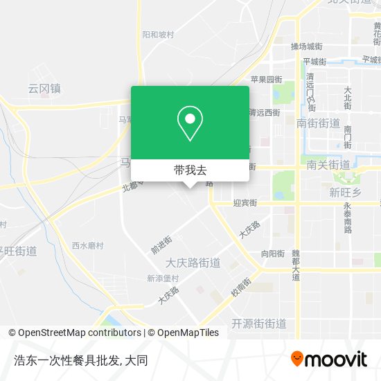 浩东一次性餐具批发地图