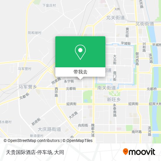 天贵国际酒店-停车场地图