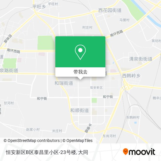 恒安新区B区泰昌里小区-23号楼地图