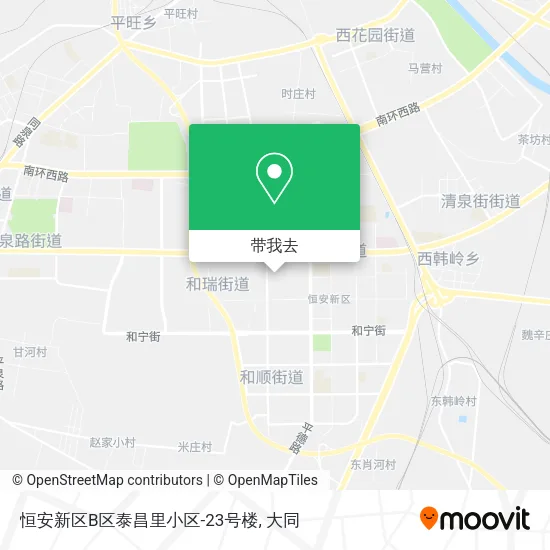 恒安新区B区泰昌里小区-23号楼地图
