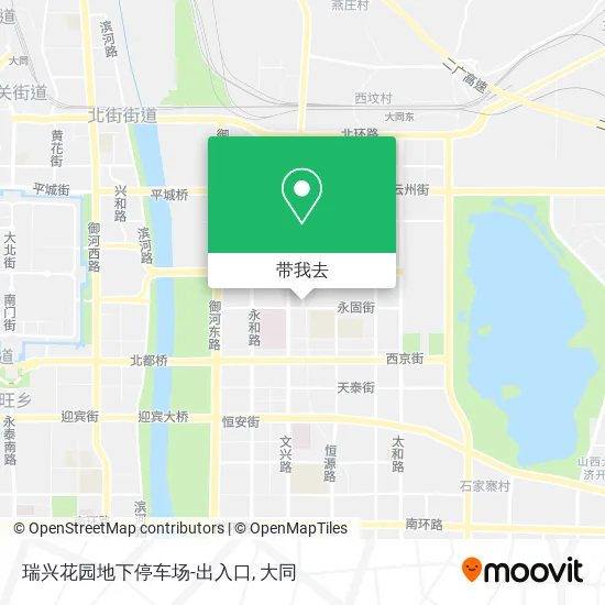 瑞兴花园地下停车场-出入口地图