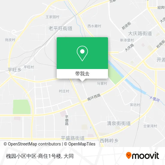 槐园小区中区-商住1号楼地图