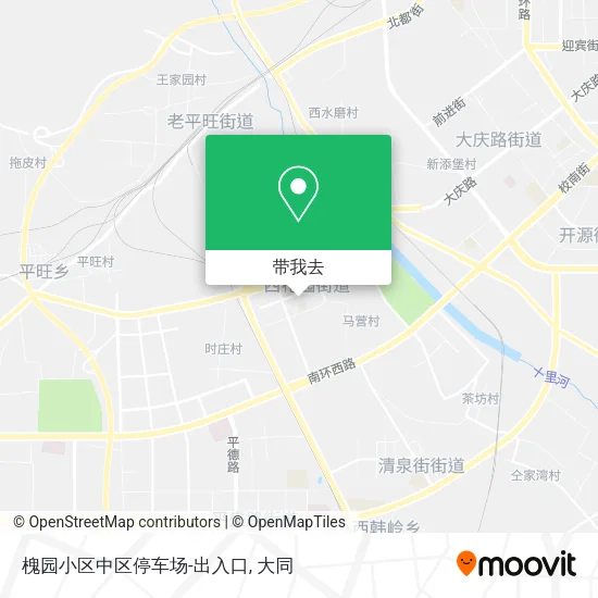 槐园小区中区停车场-出入口地图