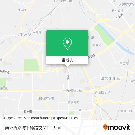 南环西路与平德路交叉口地图