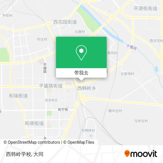 西韩岭学校地图