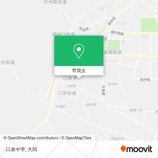 口泉中学地图