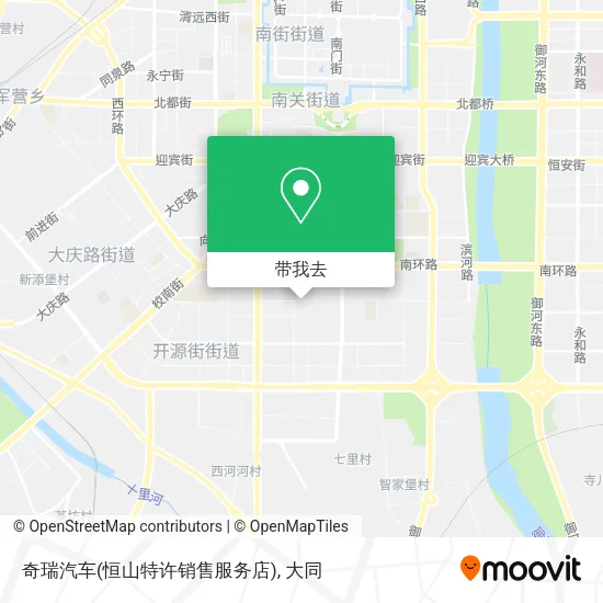 奇瑞汽车(恒山特许销售服务店)地图
