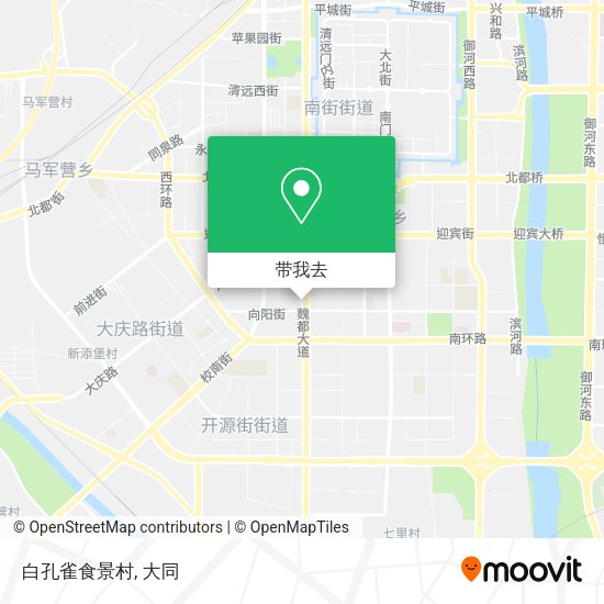 白孔雀食景村地图