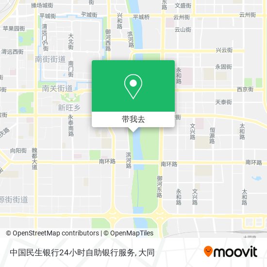 中国民生银行24小时自助银行服务地图