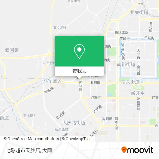 七彩超市天胜店地图