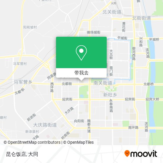 昆仑饭店地图