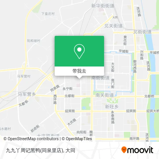 九九丫周记黑鸭(同泉里店)地图