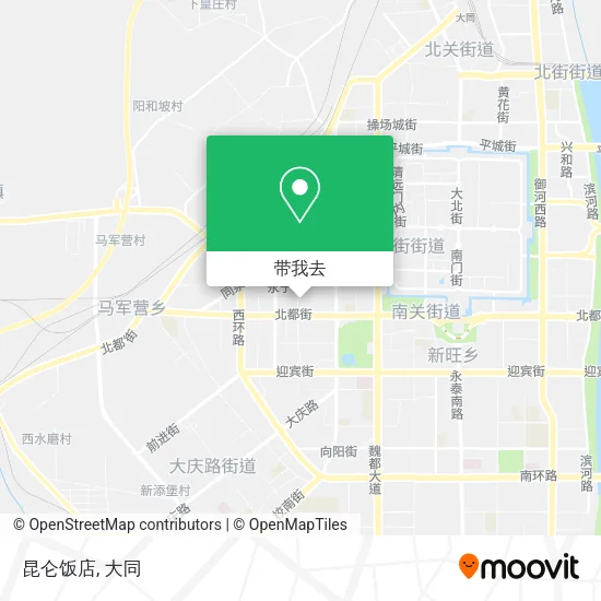 昆仑饭店地图