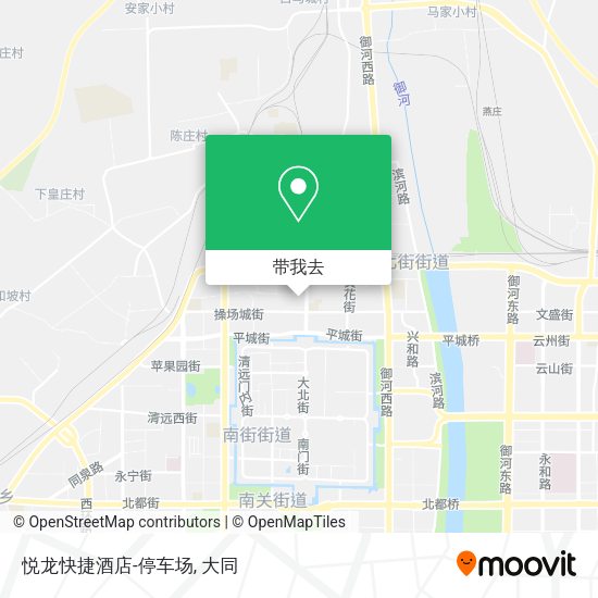 悦龙快捷酒店-停车场地图