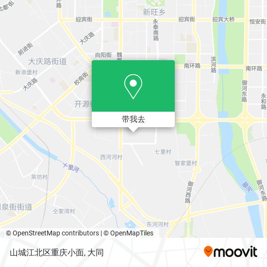 山城江北区重庆小面地图