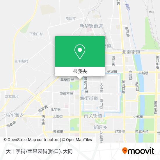 大十字街/苹果园街(路口)地图