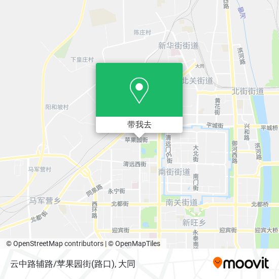 云中路辅路/苹果园街(路口)地图