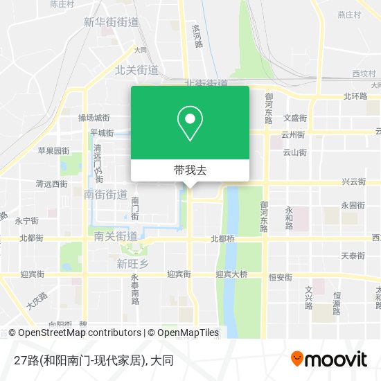 27路(和阳南门-现代家居)地图