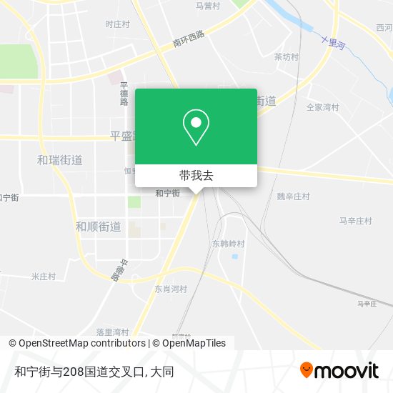 和宁街与208国道交叉口地图