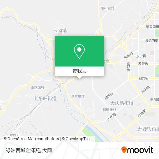 绿洲西城金泽苑地图
