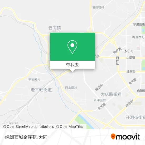 绿洲西城金泽苑地图