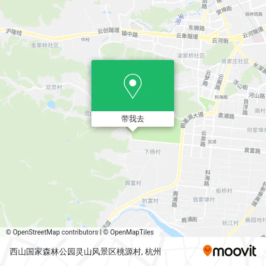 西山国家森林公园灵山风景区桃源村地图