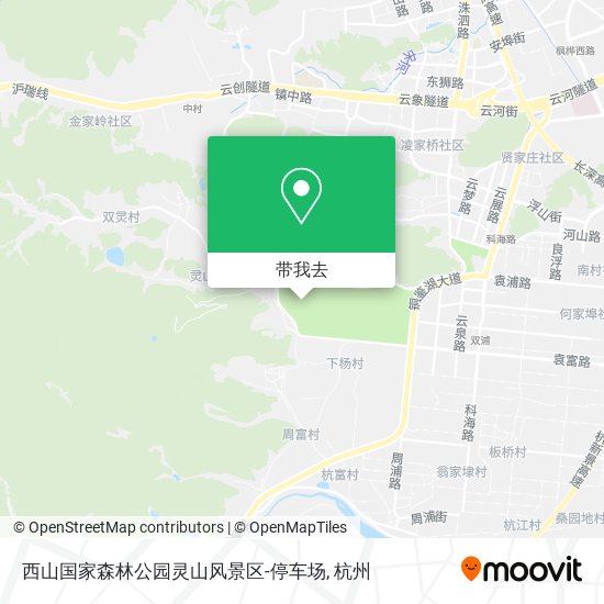 西山国家森林公园灵山风景区-停车场地图