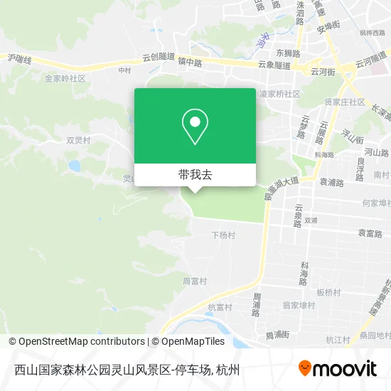西山国家森林公园灵山风景区-停车场地图