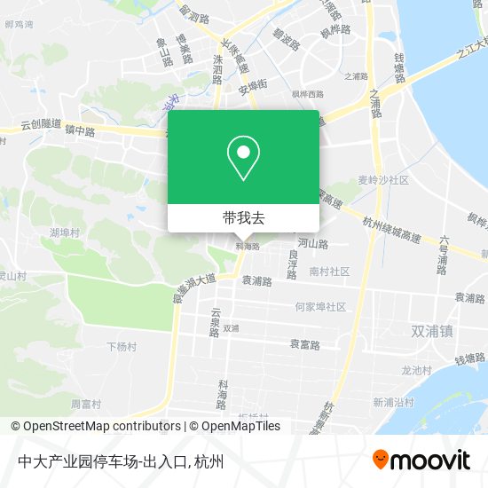中大产业园停车场-出入口地图