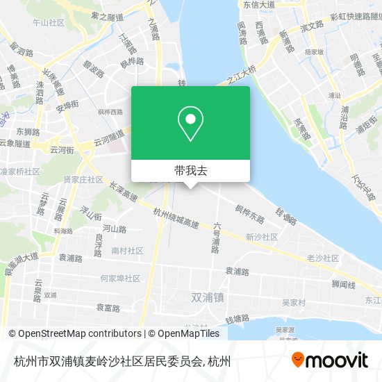 杭州市双浦镇麦岭沙社区居民委员会地图