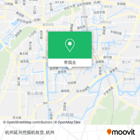 杭州延兴挖掘机租赁地图