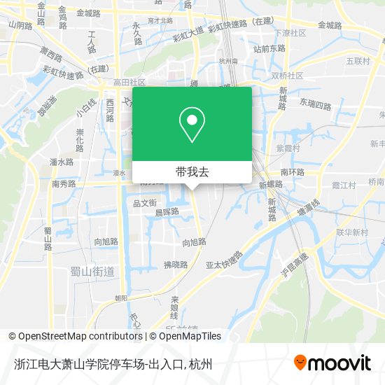 浙江电大萧山学院停车场-出入口地图