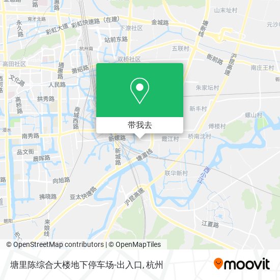 塘里陈综合大楼地下停车场-出入口地图