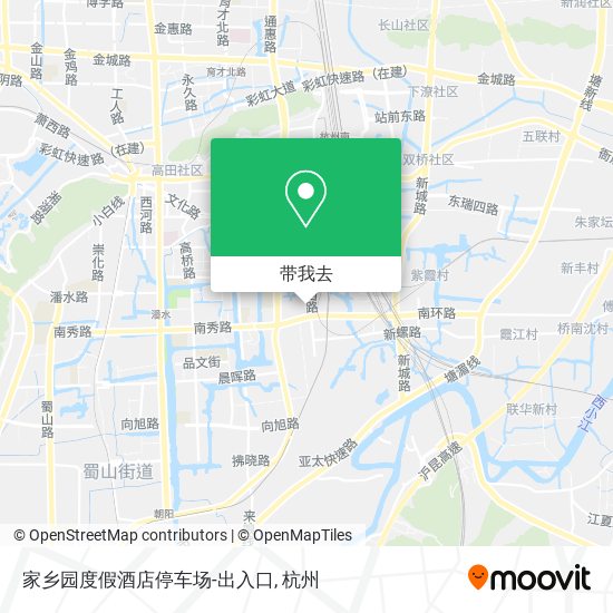家乡园度假酒店停车场-出入口地图
