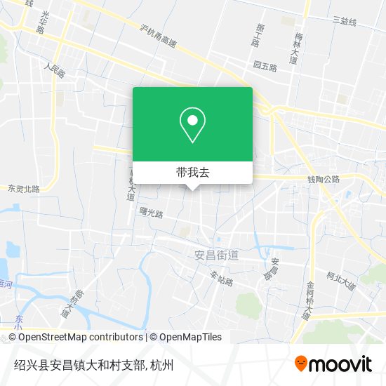 绍兴县安昌镇大和村支部地图