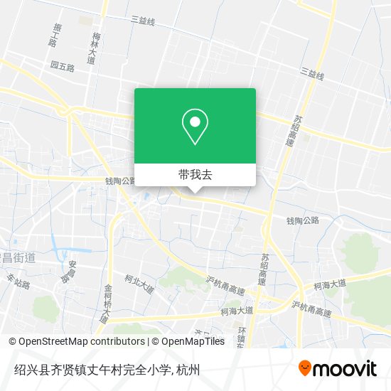 绍兴县齐贤镇丈午村完全小学地图