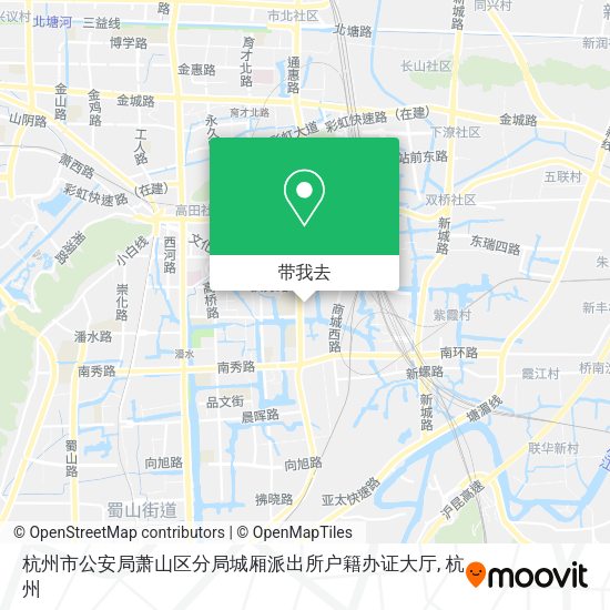 杭州市公安局萧山区分局城厢派出所户籍办证大厅地图