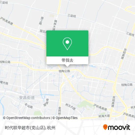 时代联华超市(党山店)地图