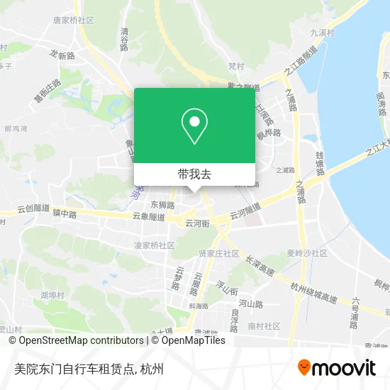 美院东门自行车租赁点地图
